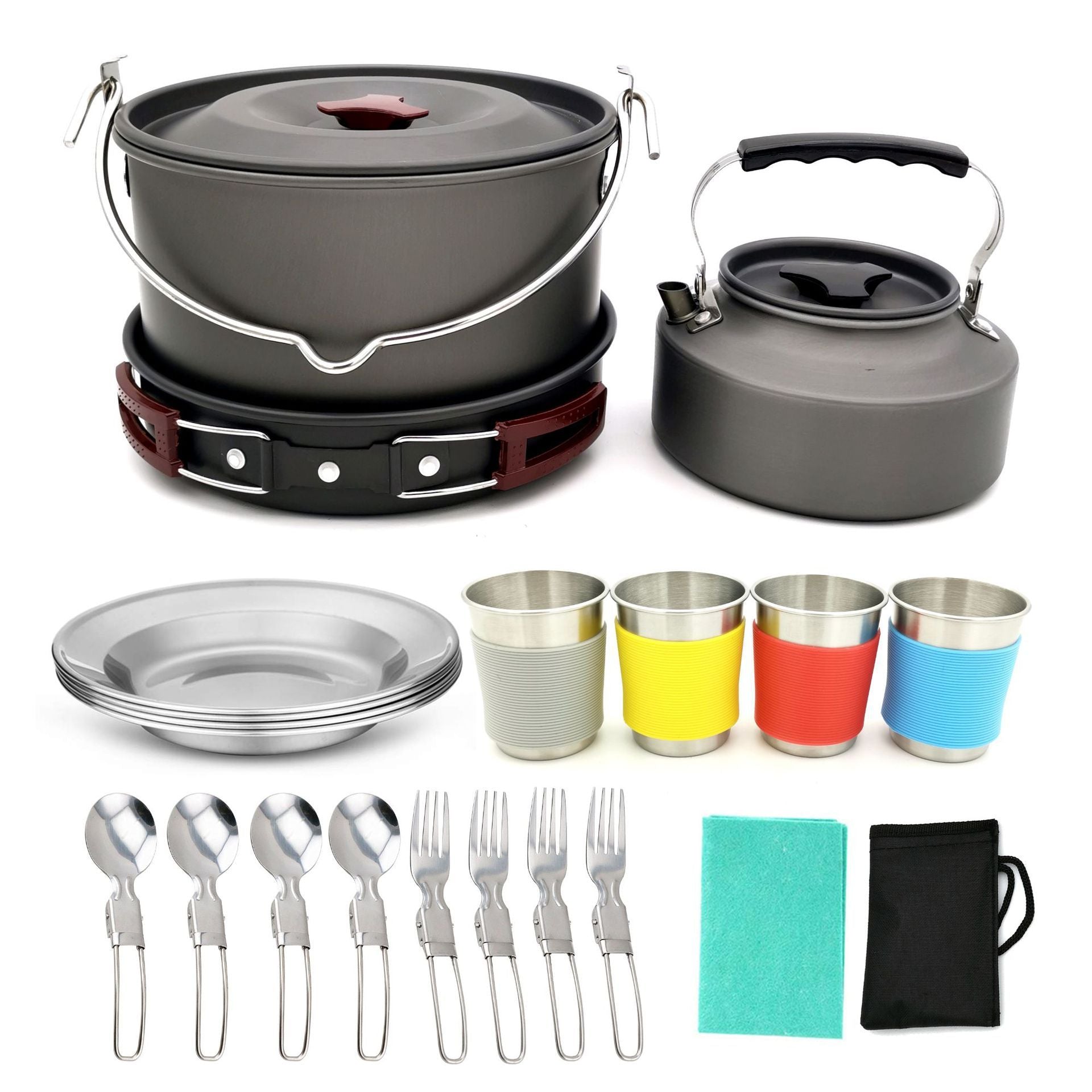 Camping Cookware Aluminum Pot Set