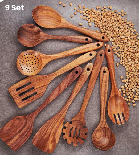 Wooden Spatula Cookware Set