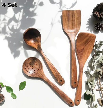 Wooden Spatula Cookware Set