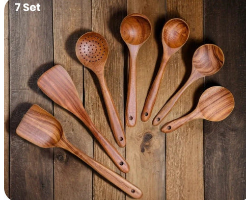 Wooden Spatula Cookware Set