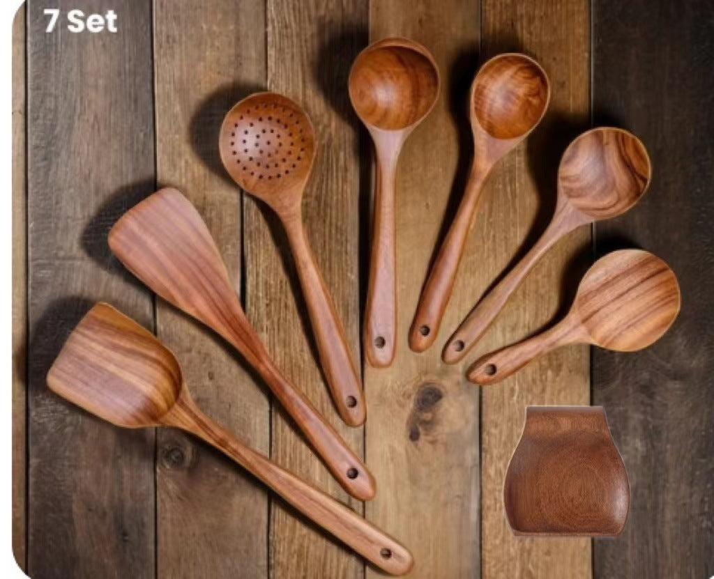 Wooden Spatula Cookware Set