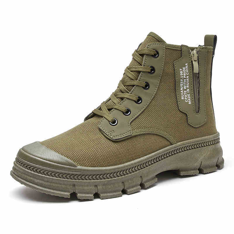 Hiking Boots Side Zipper Shoes