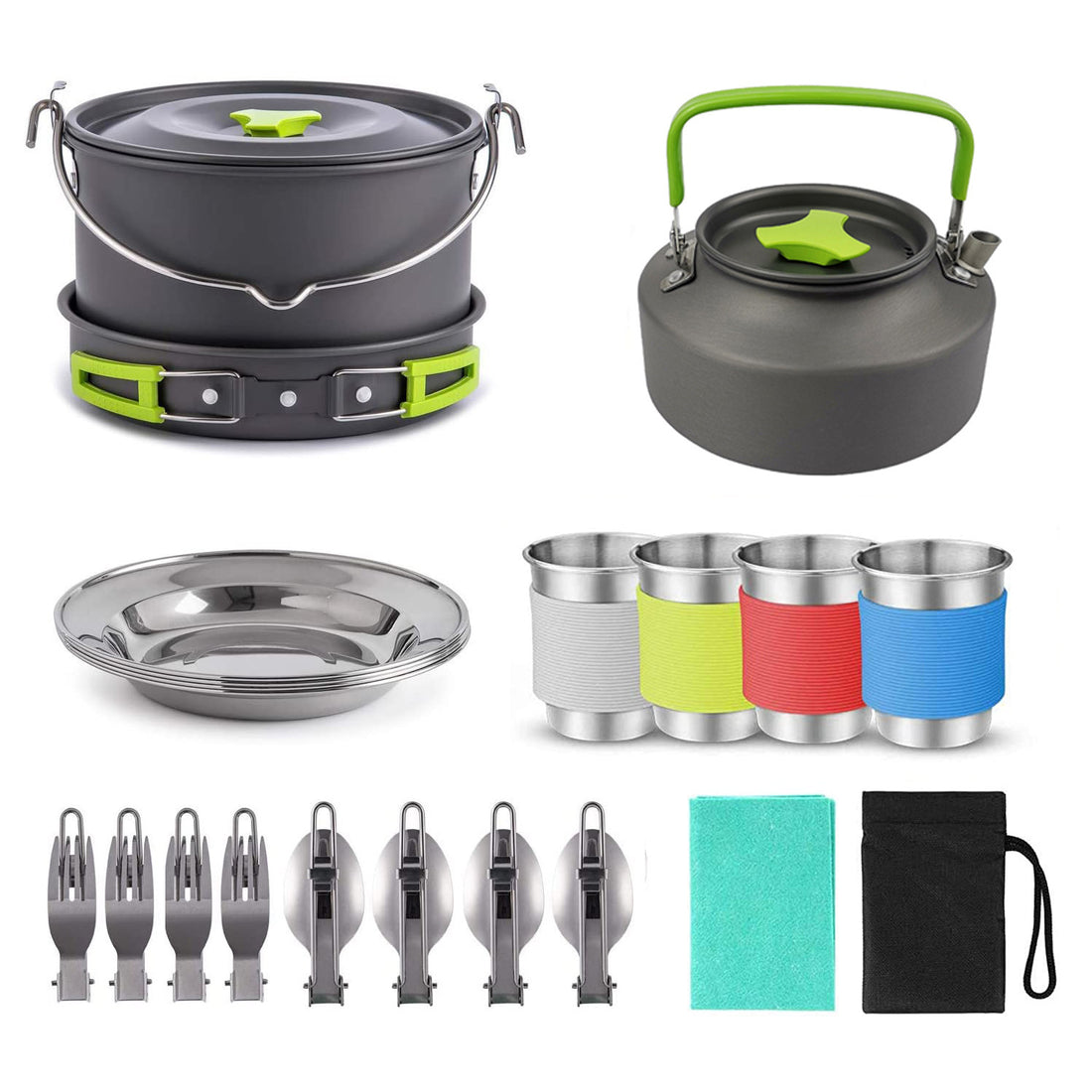 Camping Cookware Aluminum Pot Set