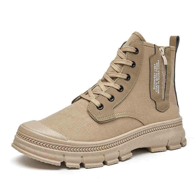 Hiking Boots Side Zipper Shoes